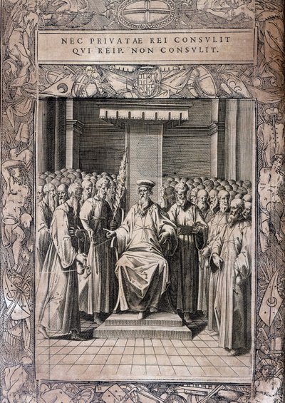 Malta Düzeninin Tüzük Kurulu “Statuta Hospitalis Hervsalem” (Şövalyeler Konseyi), Philippe Thomassin, 16. yüzyıl sonu by Philippe Thomassin