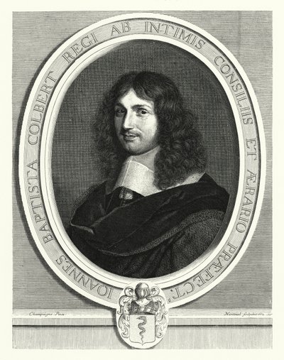 Jean-Baptiste Colbert, Fransız devlet adamı (gravür) by Philippe de (after) Champaigne