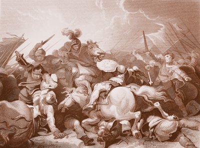 AH Payne tarafından kazınmış Bosworth Field Savaşı, (lito) by Philippe de (after) Loutherbourg