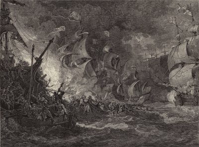 İspanyol Armadasının Yenilgisi (gravür) by Philippe de (after) Loutherbourg