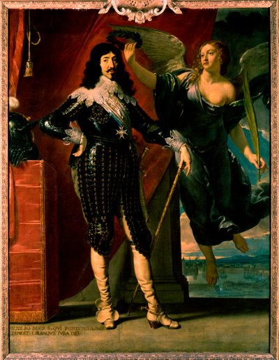 Louis XIII - Zafer tarafından taç giyme töreninin portresi by Philippe de Champaigne