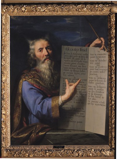 Musa, Kanun Levhaları ile, 1663 by Philippe de Champaigne
