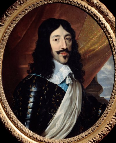Fransa Kralı Louis XIII (1601-1643) Portresi, Philippe de Champaigne (1602-1674) tarafından 17. yüzyıl Güneşi. 0,75x0,62 m Paris, Musee Carnavalet - Fransa Kralı XIII. Louis