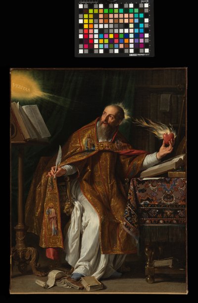 Aziz Augustine, c.1645 (tuval üzerine yağlıboya) by Philippe de Champaigne