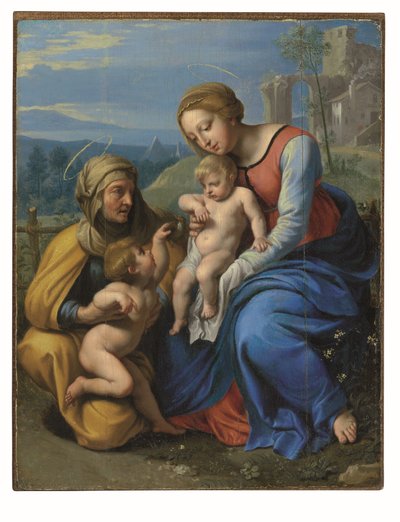 Serçeli Kutsal Aile (gemiye yerleştirilmiş panelde yağ ve altın) by Philippe de Champaigne