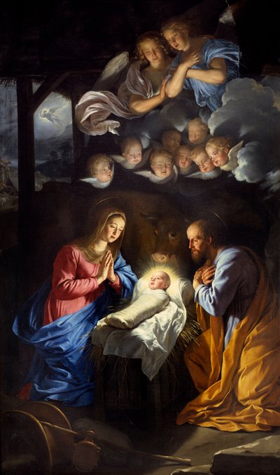 Nativite. Philippe De Champaigne (1602-1674) tarafından yapılan tablo by Philippe de Champaigne
