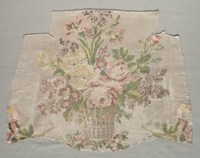 İpek Parçası, Panelin Le panier fleuri adlı parçası, 1770. by Philippe de Lasalle