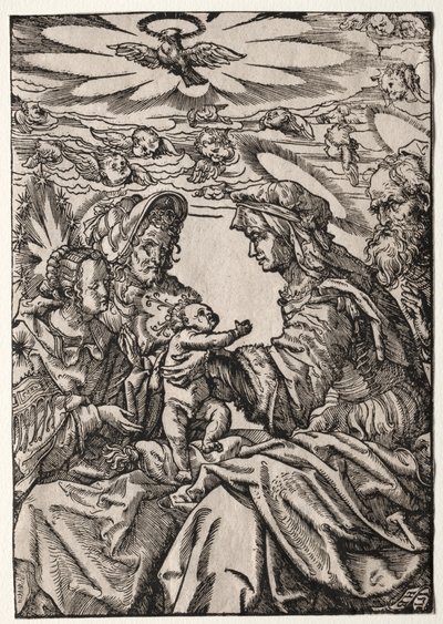 Aziz Anne ve Joachim ile Kutsal Aile by Philippe de Lasalle
