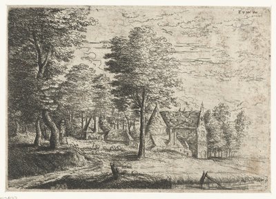Bir Çoban ve Sürüsü ile Manzara Üç manzara (dizi başlığı) by Philips Augustijn Immenraet