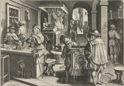 saatçiler Yeni icatlar ve keşifler (dizi başlığı) Nova Reperta (dizi başlığı) by Philips Galle (attributed to workshop of)