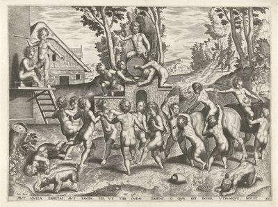 çocukların bacchanal by Philips Galle