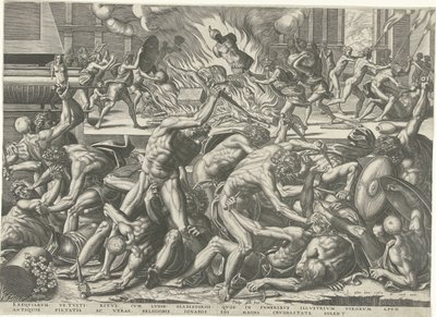 gladyatör dövüşü by Philips Galle