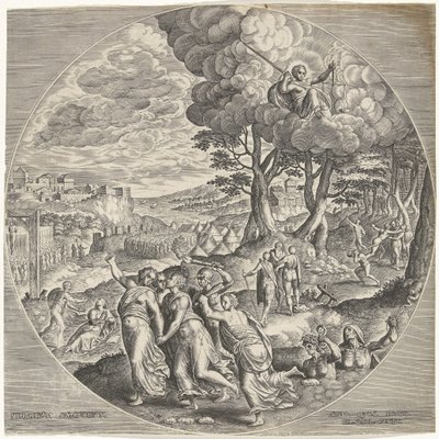 Demir Çağı Ferreum saeculum (nesne üzerindeki başlık) Dört Eras (dizi adı) by Philips Galle