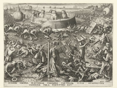 güç Fortitudo (nesne üzerindeki başlık) Yedi Erdem (dizi adı) by Philips Galle