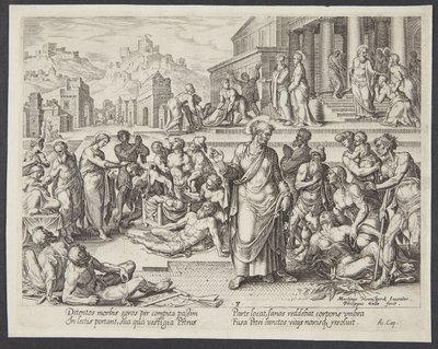 Petrus gölgesiyle hastaları iyileştiriyor by Philips Galle