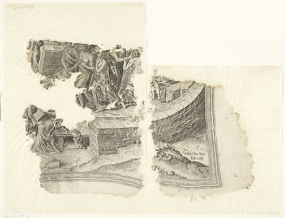 Cebes Tabula Cebetis Carta Vitae'nin sahnesinin sağ alt köşesi (orijinal başlık) by Philips Galle