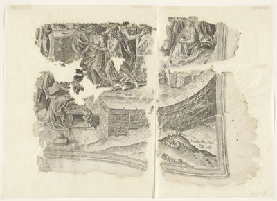 Cebes Tabula Cebetis Carta Vitae'nin sahnesinin sağ alt köşesi (orijinal başlık) by Philips Galle