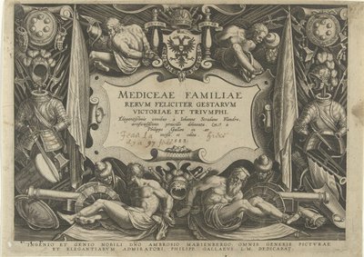 Titelprent van de series Mediceae Aileleri Familiegeschiedenis van het geslacht De