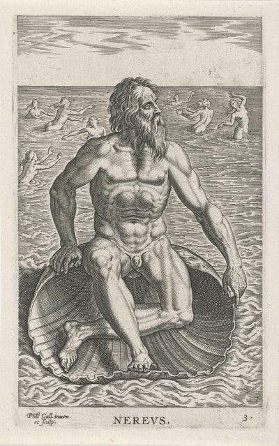 Zeegod Nereus Sinirler (nesne üzerindeki başlık) Rivier-en zeegoden (dizi adı) Marini