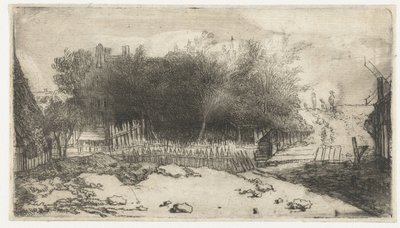 Beyaz bir çit ile manzara by Philips Koninck