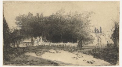 Beyaz bir çit ile manzara by Philips Koninck