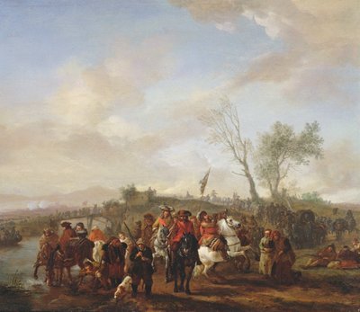 Yürüyüşte bir ordu (panel) by Philips Wouwerman