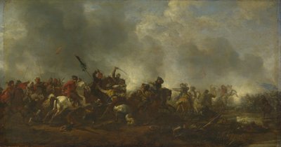 Piyadeye Saldıran Süvari, 1656-1668 by Philips Wouwerman