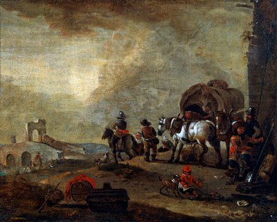 Yoldaki Gezginler, 17. yüzyıl by Philips Wouwerman