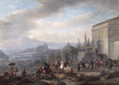 Bir Hawking Partisinin Ayrılışı, yaklaşık 1650'den sonra (tuval üzerine yağlı boya) by Philips Wouwermans or Wouwerman