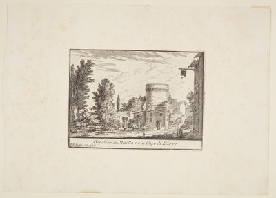 Metella Mezarı veya her ikisi de Capo di Bove by Philothée Francois Duflos