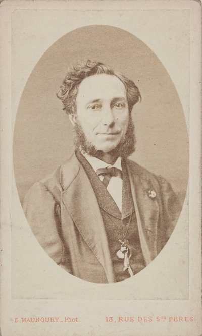 Kemancı ve besteci Camillo Sivori 1815-1894'ün portresi. by Photo studio Eugène Maunoury.