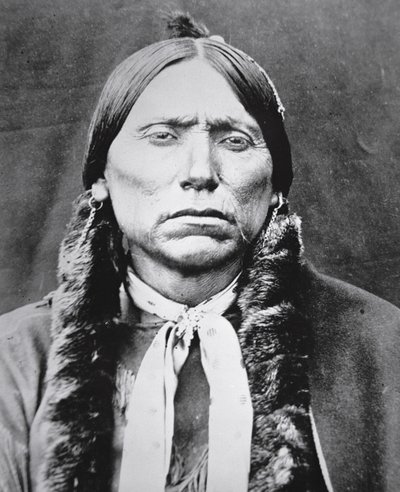 Quanah Parker (c.1845-1911) (s/b fotoğraf) by Photographer American