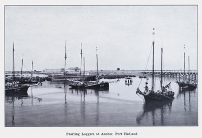 Pearling Luggers at Anchor, Port Hedland (s/b fotoğraf) by Photographer Australian