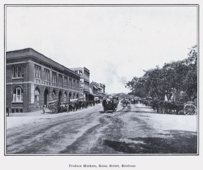 Üretici Pazarları, Roma Caddesi, Brisbane (s/b fotoğraf) by Photographer Australian