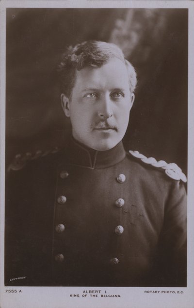 Albert I, Belçika Kralı (s/b fotoğraf) by Photographer Belgian
