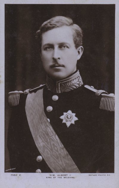 Albert I, Belçika Kralı (s/b fotoğraf) by Photographer Belgian