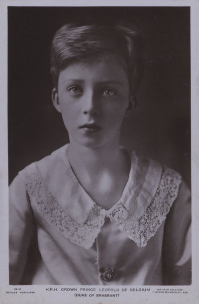 Veliaht Prens Leopold, daha sonra Belçika Kralı III. Leopold (s/b fotoğraf) by Photographer Belgian