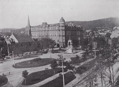 Dominion Square ve Windsor Hotel, Montreal (s/b fotoğraf) by Photographer Canadian