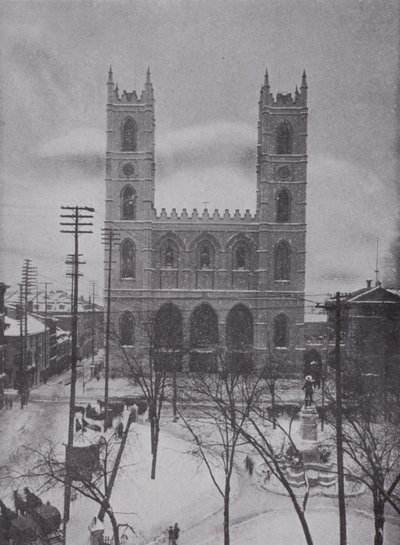 Notre Dame Kışın, Montreal (s/b fotoğraf) by Photographer Canadian