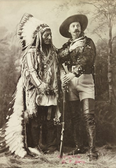 Oturan Boğa ve Buffalo Bill by Photographer Canadian