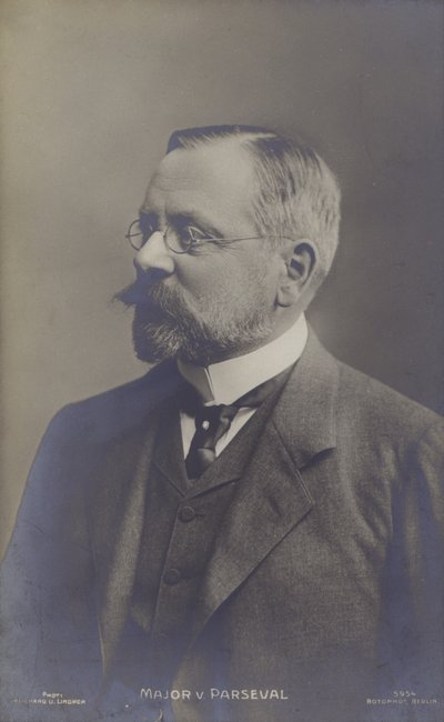 August von Parseval, Alman zeplin tasarımcısı (s/b fotoğraf) by Photographer German
