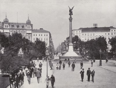 Belle-Alliance-Platz ve Friedrich-Strasse (s/b fotoğraf) by Photographer German