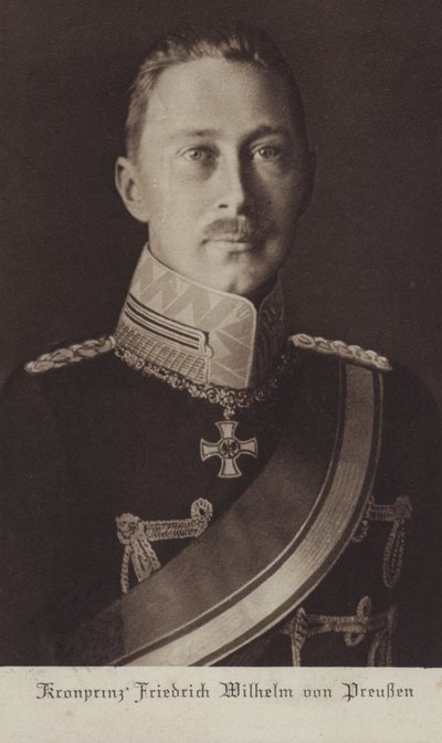 Veliaht Prens Wilhelm, Almanya Kaiser Wilhelm II'nin en büyük oğlu (s/b fotoğraf) by Photographer German
