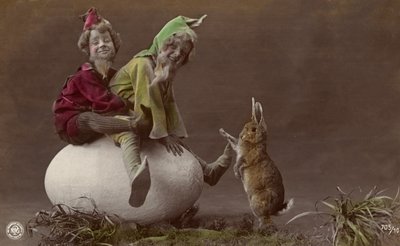 Elfler ile Paskalya kartı (renkli fotoğraf) by Photographer German