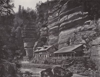 Edmundsklamm, Blockhaus (s / b fotoğraf) by Photographer German