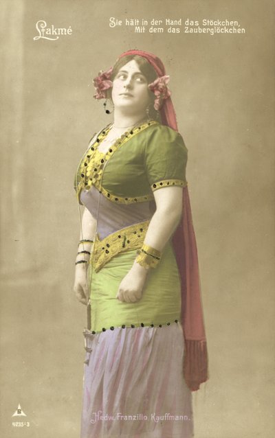 Hedwig Franzillo Kauffman, Lakme rolünde (renkli fotoğraf) by Photographer German