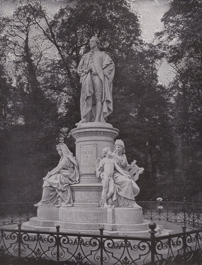 Ben Tiergarten, Goethedenkmal (s/b fotoğraf) by Photographer German