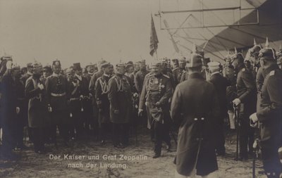 Kaiser Wilhelm II ve Alman zeplin kurucusu Graf Ferdinand von Zeppelin, Zeppelin