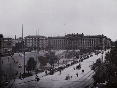 Leipzig: Augustusplatz (s/b fotoğraf) by Photographer German