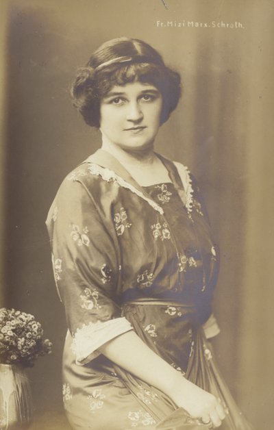 Mizi Marx Schroth, Alman opera sanatçısı (s/b fotoğraf) by Photographer German